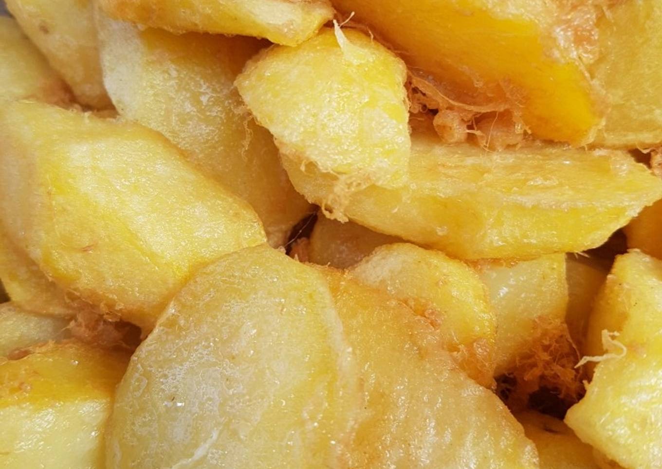 Boiled and fried potatoes