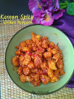 Foto resep Korean Spicy Chicken Popcorn