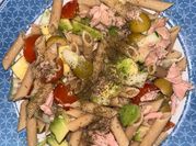 A picture of canned tuna pasta