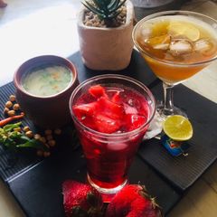 A picture of Strawberry pineapple lemonade,Masala sattu summer healthy drinks.