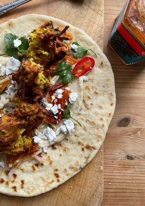 A picture of Root veg pakoras.