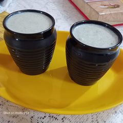 A picture of Dates and paan drink.
