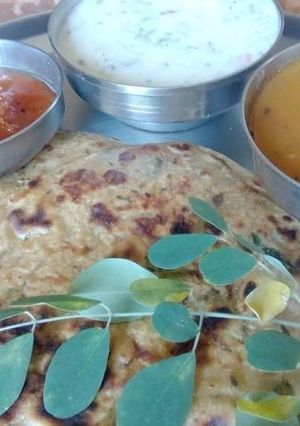 A picture of Drumsticks leaves paratha.