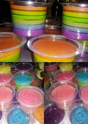 Foto resep Rainbow puding