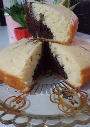 عکسی از دستور کیک ساده البته دو رنگ