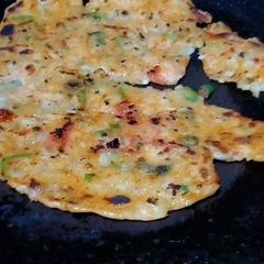 A picture of Masala rice flour paratha.