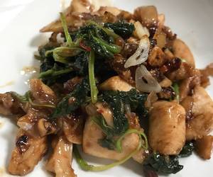 Resep Mudah Ayam Tumis Bayam Saus Tiram Lezat Mantap