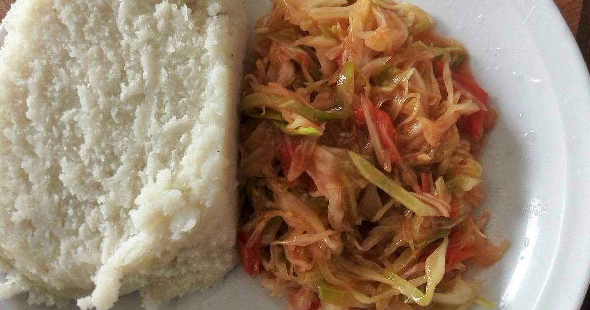 Fried Cabbage With Ugali Recipe By Isabella Cookpad