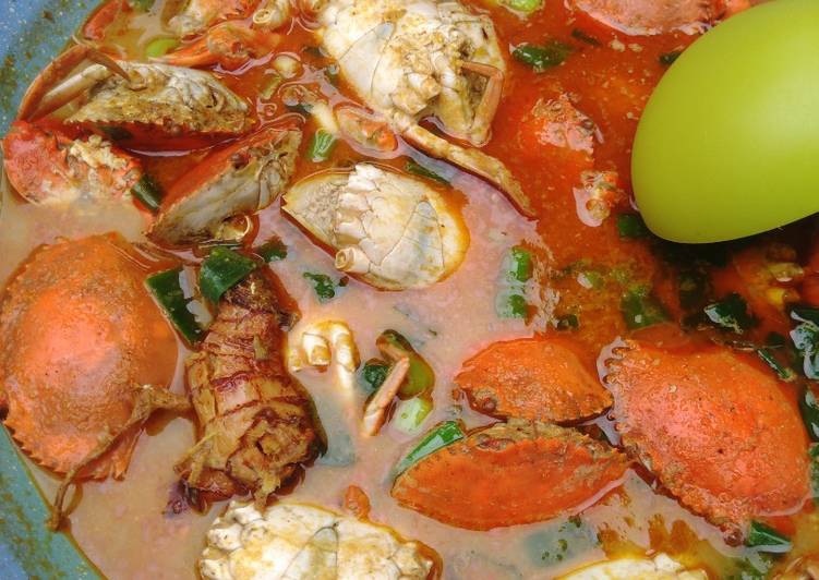 Kare kepiting pedas syedap (mix bumbu instan)