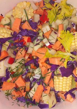 Una foto de Ensopado de verduras con chorizo