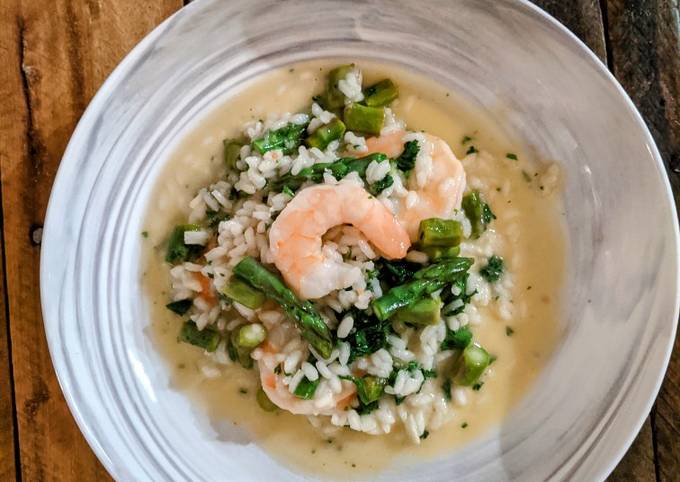 Recipe of Quick Risotto with Asparagus &amp; Shrimp