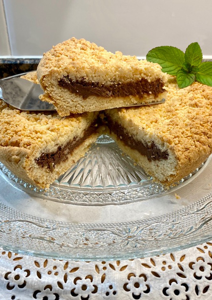 Una foto de Tarta de queso ricotta y cacao