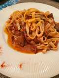Tagliatelle con estofado de osobuco