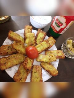 عکسی از دستور استیک سیب زمینی پنیری