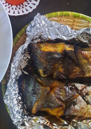 Hình của món Cá chim nướng tiêu xanh.