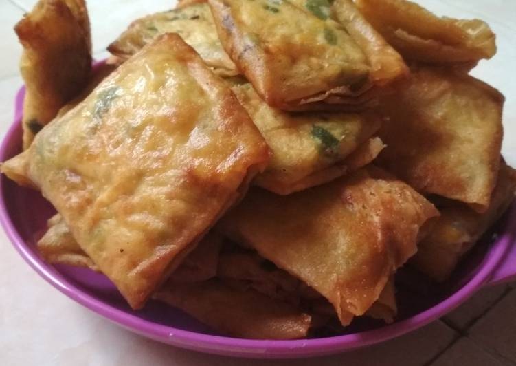Cara Gampang Membuat Martabak kulit lumpia isi tahu ❤️ Anti Gagal
