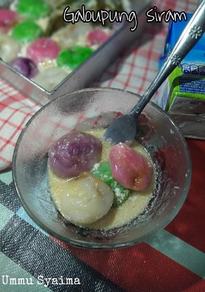 Foto resep Klepon siram santan (galoupung kuah)