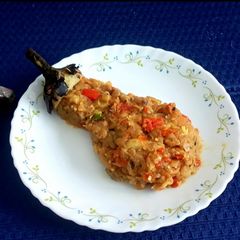 A picture of Baingan bharta.