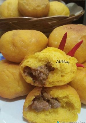 Foto resep Donat labu tanpa telur isi saus bolognese