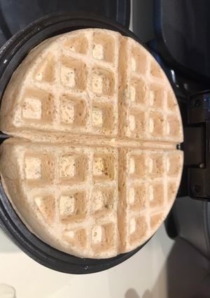 Una foto de Wafles de ajo porro