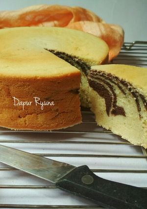 Foto resep Bolu Air Santan Zebra 1 Telur