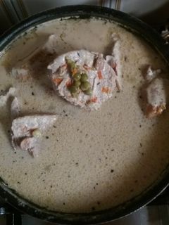 Una foto de Lomo en salsa blanca