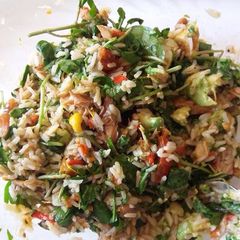 A picture of Chopped Rice/Fish Salad.