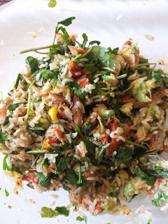 A picture of Chopped Rice/Fish Salad.
