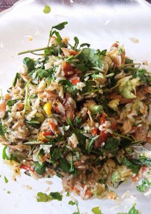 A picture of Chopped Rice/Fish Salad.