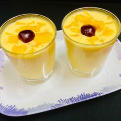 A picture of Alphonso mango milkshake.