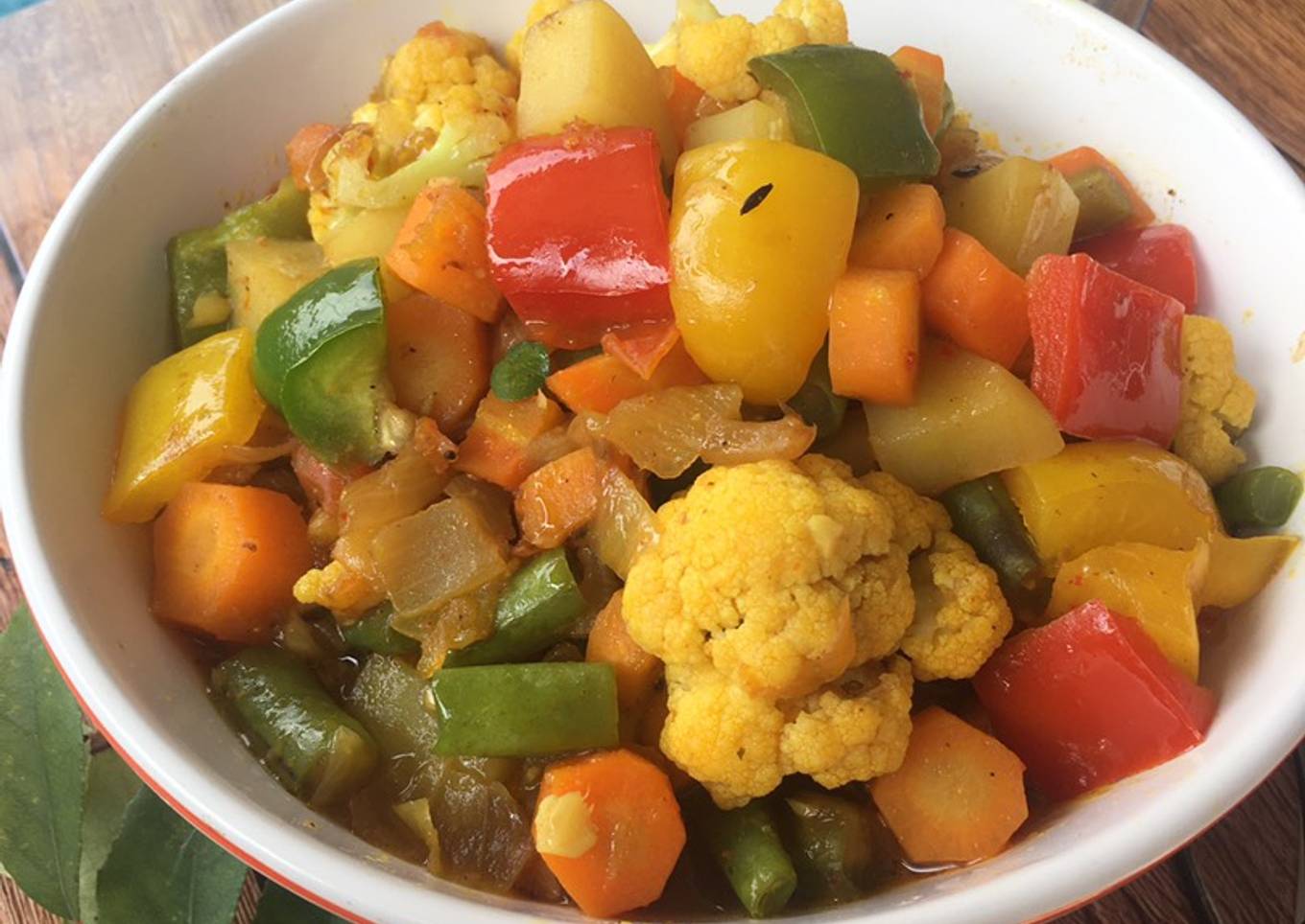 Kari sayuran India ala fe<br />(Vegetable curry)