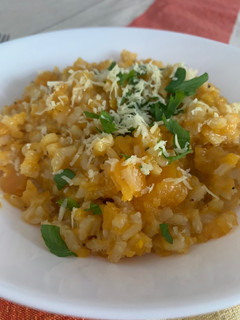 Una foto de Risotto vegano de calabaza