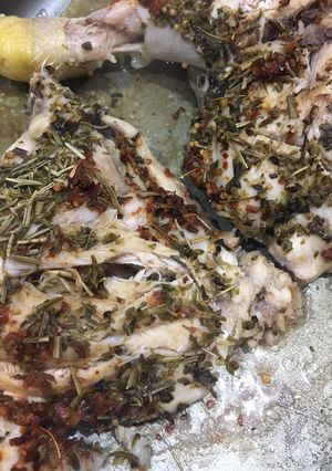 Una foto de Pollo al horno con papel aluminio