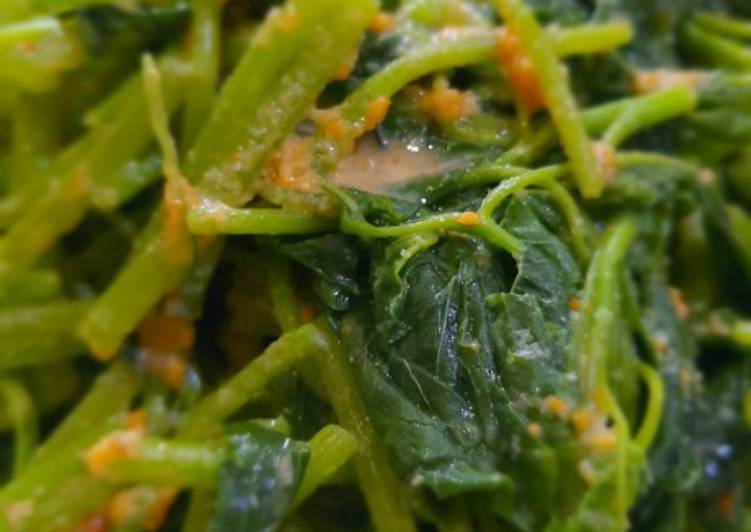 Resep Sayur bayam bumbu Wijen sangrai | Cara Buat Sayur bayam bumbu Wijen sangrai Yang Enak Dan Mudah