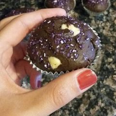 A picture of Double Chocolate Chip Muffins.