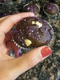 A picture of Double Chocolate Chip Muffins.