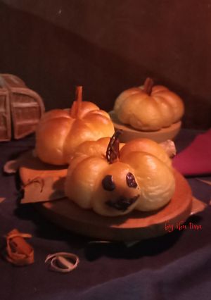 Foto resep Roti Manis Labu Kuning Isi Coklat