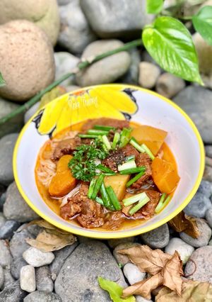 Hình của món Mì Chũ Bò Kho.