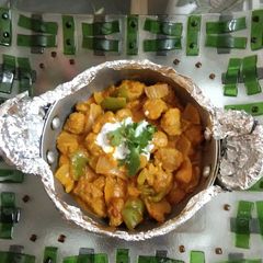 A picture of Kadai soya chunks.
