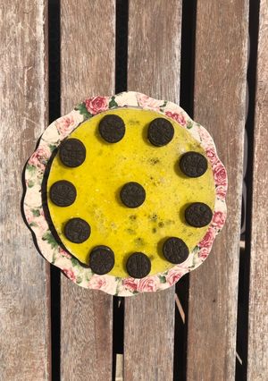 Una foto de Tarta mousse de limón y oreos🍋