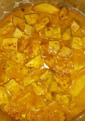 A picture of Kathal sbji (jackfruit veg).