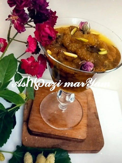 عکسی از دستور مربای توت سفید