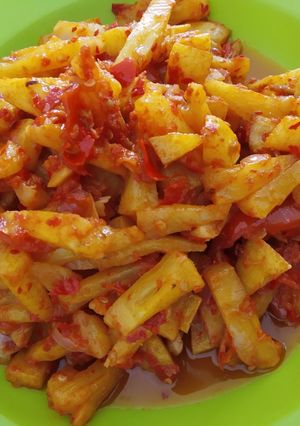 Foto resep Sambal kentang nanas pedes asem