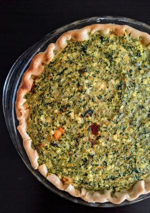 Una foto de Tarta de espinaca, ricota y zanahoria