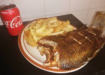 Easiest Way to Recipe Delicious Grilled Bream fish and fried potato chips