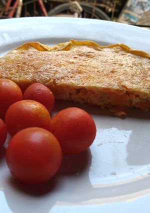 Una foto de Omelette de zanahoria y avena