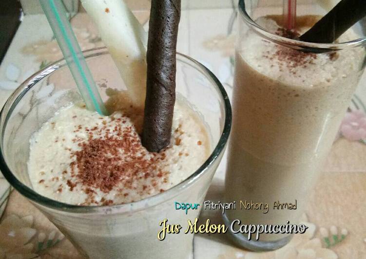 Langkah Mudah untuk Membuat 🍹🍈 Jus Melon Cappuccino ala Dapur Fitri 🍈🍹 Anti Gagal