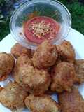 Baso goreng (tempe&daging sapi)+saos seuhah
