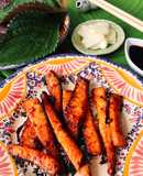 Lườn Cá Hồi Teriyaki Nướng Cuốn Tỏi & Tía Tô