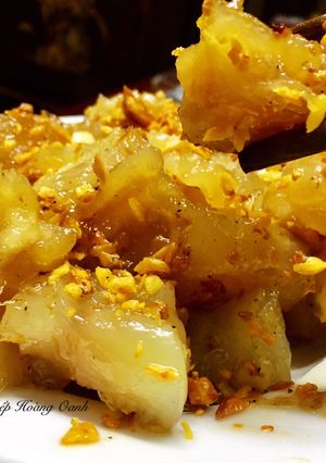 Hình của món Gân Bò Cháy Tỏi.